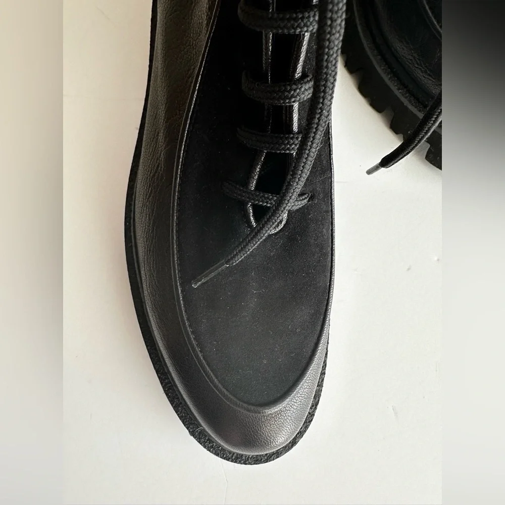 BRUNATE ankle leather boots ultra light lace-up + zipper size 38 (7 US) new - Picture 4 of 10